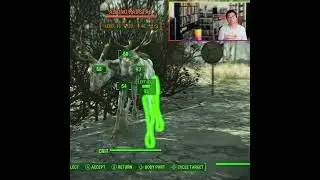 A Rare Albino Stag Rearing Up to Attack Me #gaming #fallout #selfdefense #mutant #wildanimals