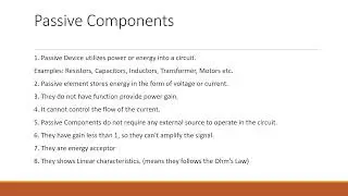 Active And Passive Components