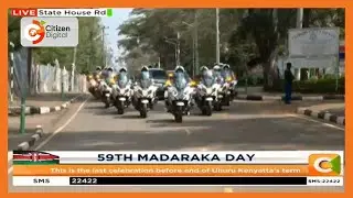 President Kenyatta&rsquo;s convoy leaves State House to Uhuru Gardens ahead of #MadarakaDay celebrations