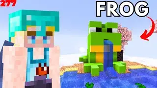I built a FROG STATUE in Minecraft Hardcore!