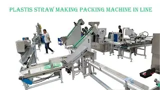 How to make pack plastic straw : Full automatic Plastic straw making machine packaging machines 