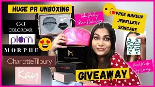 Huge PR Unboxing + GIVEAWAY | Kay Beauty, Instagram Stores, Morphe & More | Nidhi Katiyar #PRHaul