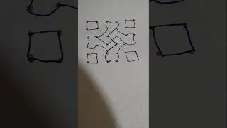 easy 6*6Dot rangoli design #rangoli #dialyrangoli #muggulu #rangolidesign #youtubeshorts