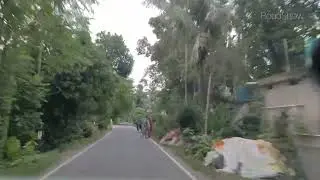 In a village road of Ranaghat, Nadia, West Bengal | Driving through the green and village road.