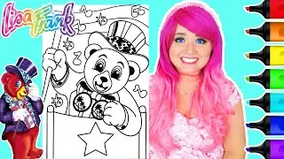 Coloring Lisa Frank Hollywood Bear Coloring Page | Ohuhu Art Markers