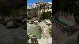 Get lost in Gargano's azure waters, where every wave tells a story! 🏖️💙  #shorts