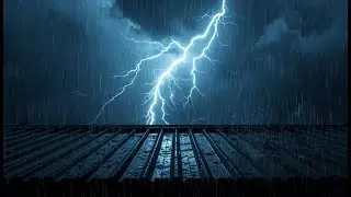 Scary Thunderstorm on a Tin Roof for Sleeping (1 Hour)  4K HDR Heavy Rain Sounds to Fall Asleep Fast