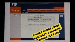 Mengganti kata sandi modem ZTE F460 