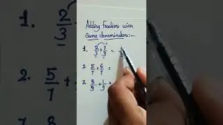 Adding fractions with same denominators|Maths#shorts#shortsfeed#youtube_shorts