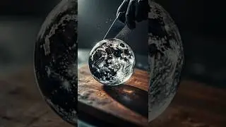 🌕 Ultra-Realistic Moon Cutting ASMR 🔪✨ | Lunar Cracks & Celestial Tingles #ASMR #MoonCutting🌌