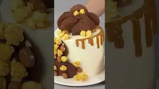 Caramel Popcorn Cake #shorts #sweettime