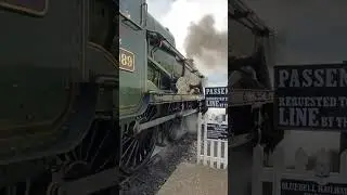 GWR hall class 6989 &lsquo;whitewick hall&rsquo; leaving Sheffield park (the bluebell railway)