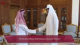 HH The Amir Meets UAE National Security Advisor