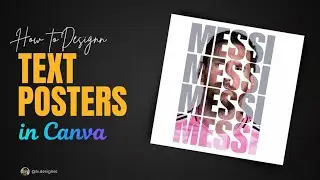 How to Design Text Posters in Canva | Step-by-Step for Beginners.