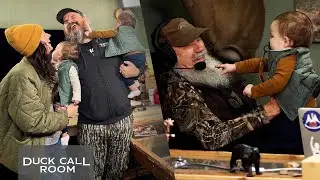 Justin Martin & His Wife Bring Their 1-Year-Old Twins to See Uncle Si! | Duck Call Room #290