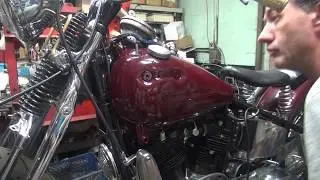 1941 74ci Knucklehead #115 Bobber chopper заводится, заводится, новый мотоцикл собран на Tatro Machine