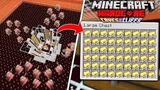 I Built A Super OP Gold Farm In Minecraft Hardcore!
