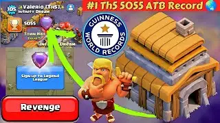 ✨Valerio [Th5]✨-#1🌏-ATB-World Record-Th5 5055|Th5 Legend League Attacks|Th5 Uses Revenge Button#coc