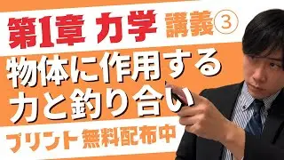 【高校物理】第1章力学（講義③物体に作用する力とつり合い）#力のつり合い#運動の法則#力の種類#静止摩擦力