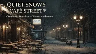 A Quiet Snowy Caf&eacute; Street at Night ❄️ | Cinematic Symphonic Winter Ambience