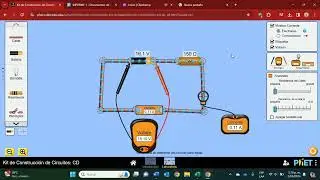 simulador de circuitos / C&oacute;mo crear un circuito en un simulador / Ley de Ohm