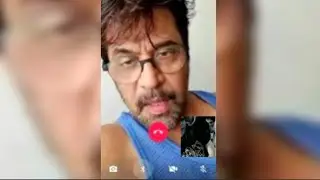 ArjunSarja Another video call with Junior Chiru | Father's day celebration in Home | Arjun Sarja