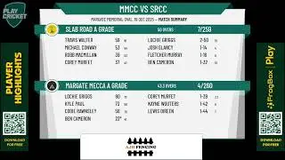 Margate Mecca A Grade v Slab Road A Grade