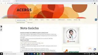 Como fazer o cadastro  no programa, Nota Fiscal Ga&uacute;cha e indicar a ACERGS como entidade. Com NVDA.