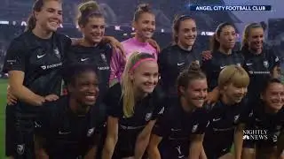 LA&rsquo;s new women&rsquo;s soccer team Angel City FC wins debut home opener | NBC Nightly News