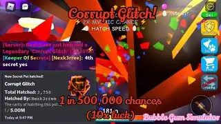 I hatched Corrupt Glitch! | Roblox: Bubble Gum Simulator