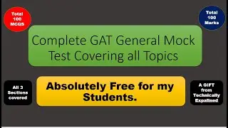Complete NTS GAT General Mock Test  for free from Technically Explained| Free GAT General Mock Test