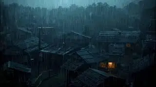 Night Rainstorm Ambience | Gentle Thunder White Noise for Peaceful Sleep All Night