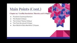 Understanding Contemporary Conflict Resolution: Theories and Critiques