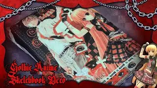 Decorating a New Sketchbook Cover! | 2000s Gothic Anime Style