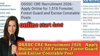 OSSSC NEW VECANCY UPDATE// forest service exam 