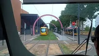 Tram L2 Mulhouse Coteaux - Nouveau Bassin. Avec commentaires.