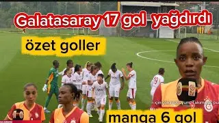 Galatasaray algspor u gole boğdu 17 gol özetler kadın futbolu gol rekoru manga 6 gol attı 