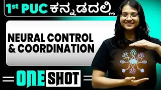Neural Control and Coordination in One Shot | Biology | 1st PUC in Kannada