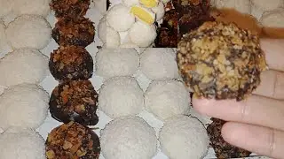 #حلويات_العيد بجوج معالق زبدة حضري اكتر من 70 حبة رفايلو بطريقيتن كدوب فالفم