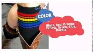 Pride Socks Rainbow Striped Socks -Athletic 22