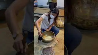 The vibration from this pot could make the water fountain. It&rsquo;s interesting! #nepal #kathmandu