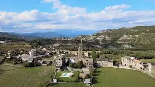 Arcusa, Sobrarbe, Pirineos a vista de Dron