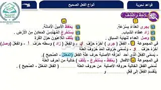 شرح جزء من درس (انواع الفعل الصحيح )لصف الاول الاعدادي مادة لغة عربية👌
