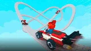 DRIVE A CAR DOWN A SLIDE 