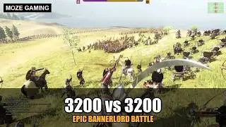 Bannerlord : MASSIVE 3200 Army clash : Sturgian Winter Forest ( No commentary)