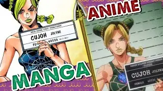 JoJo Bizzare Adventure: Stone Ocean - Trailer and Manga side-by-side comparison