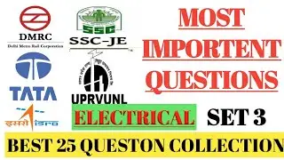 SAIL BHILAI || MOST IMPORTENT QUESTIONS (ELECTRICAL)SET 3 || D2020