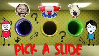 Pick a Slide CHALLENGE 😢😢 ROBLOX Backrooms | Khaleel and Motu Gameplay