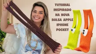 Bolsa de Crochê inspirada na Iphone Pocket - Nova Bolsa Da Apple