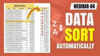 জানতে চাই_Webinar #04_How to Sort Data Automatically in Excel Bangla without Macro
